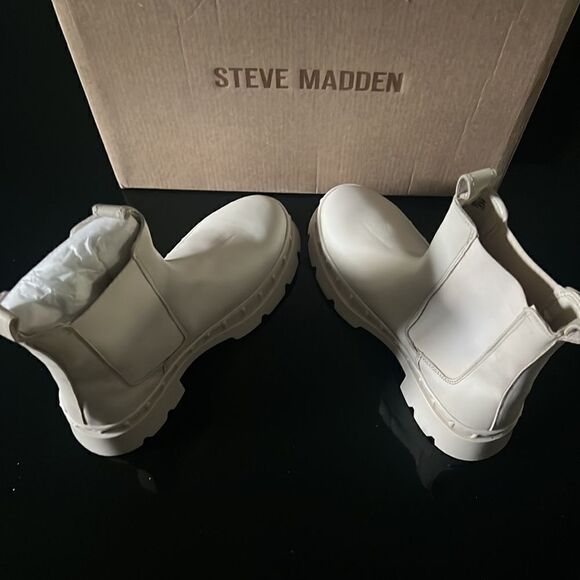 NWT Steve Madden leather barclay sand boots 8 - Picture 7 of 8